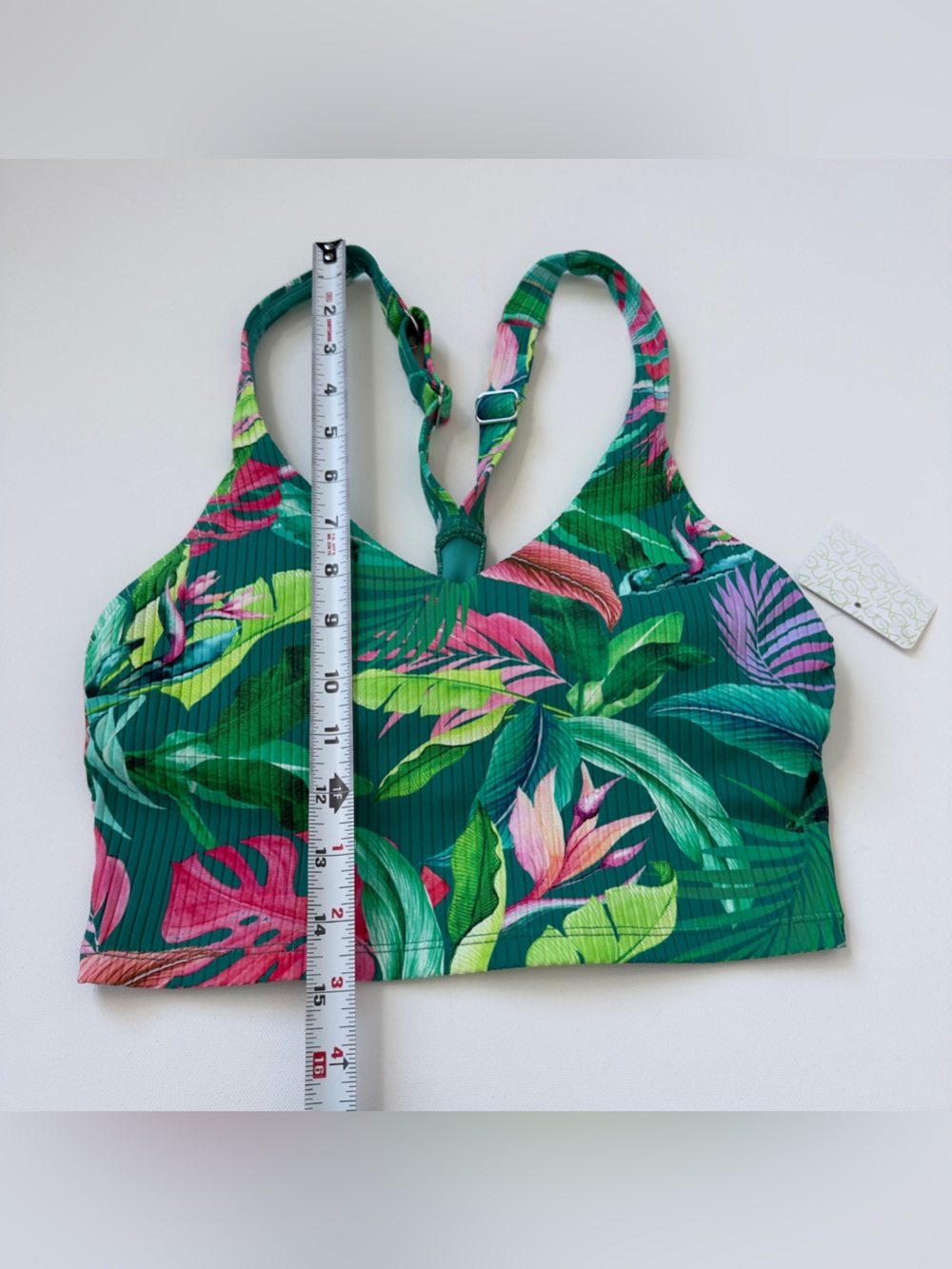 Next by Athena Tropical Print Ribbed Bikini Set Size M NWT V-Neck - Picture 11 of 16